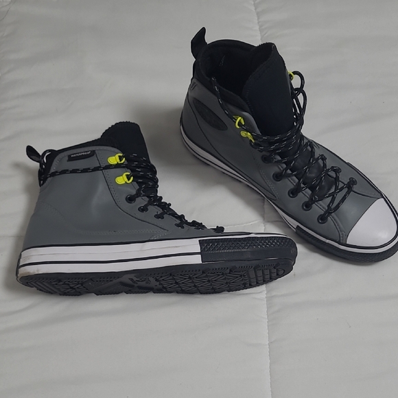 Converse Gray and Black High-Top Sneakers - Picture 1 of 6